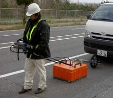 写真：一般道路下の空洞調査