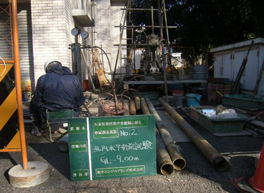 写真：孔内水平載荷試験